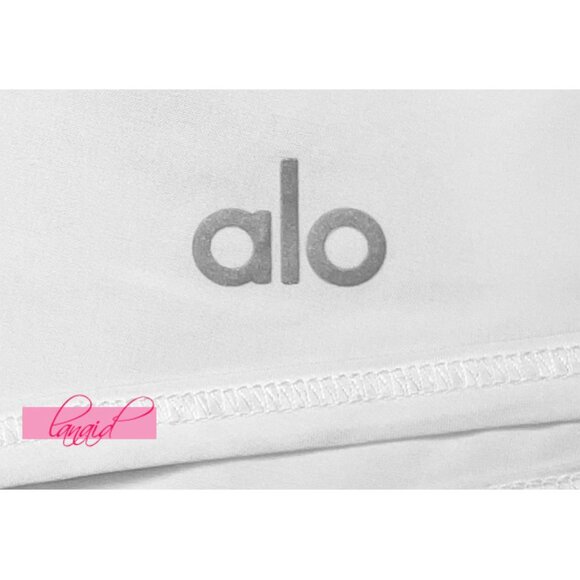 Alo Match Point Tennis Skirt White Black Active Sports Exercise Run Mini Skort - Picture 16 of 17